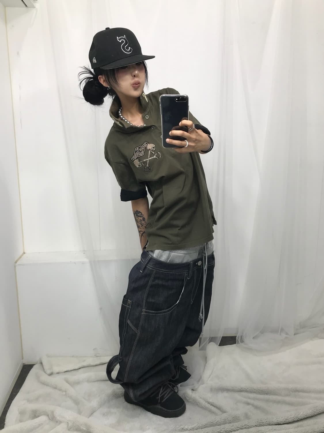 < Vanson Leathers Khaki Pk T-shirt > 상품이미지7