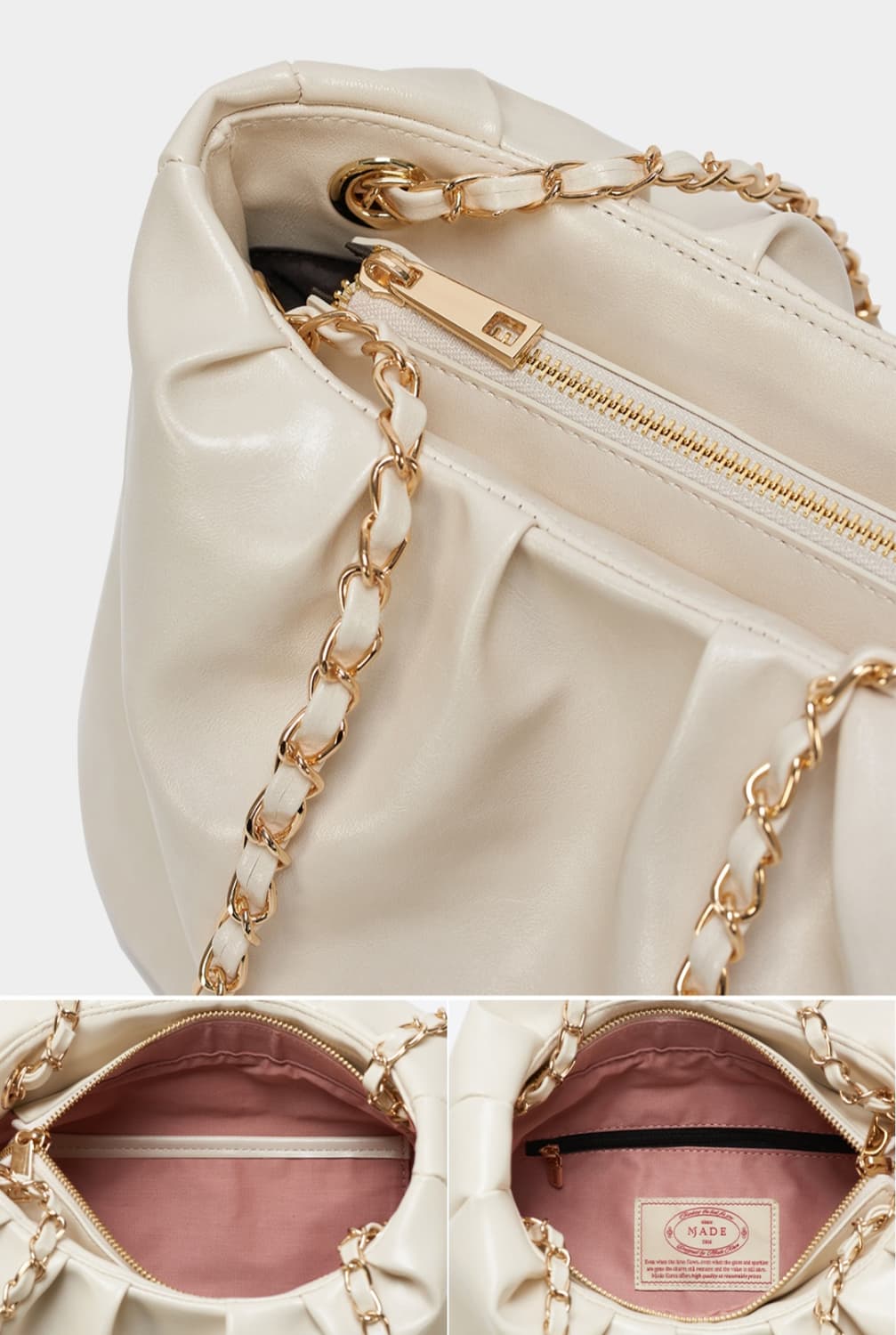 엠제이드 체인 숄더백 아이보리 가방 상품이미지9