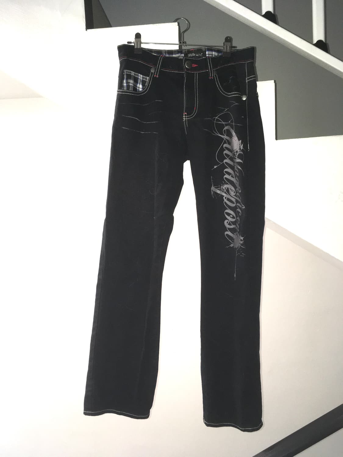 jpn vintage y2k black denim pants 상품이미지6