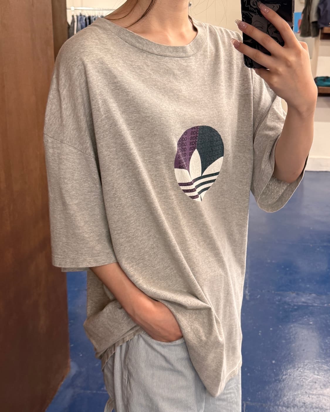 1990s Adidas 아디다스 트레포일 반팔티 상품이미지2