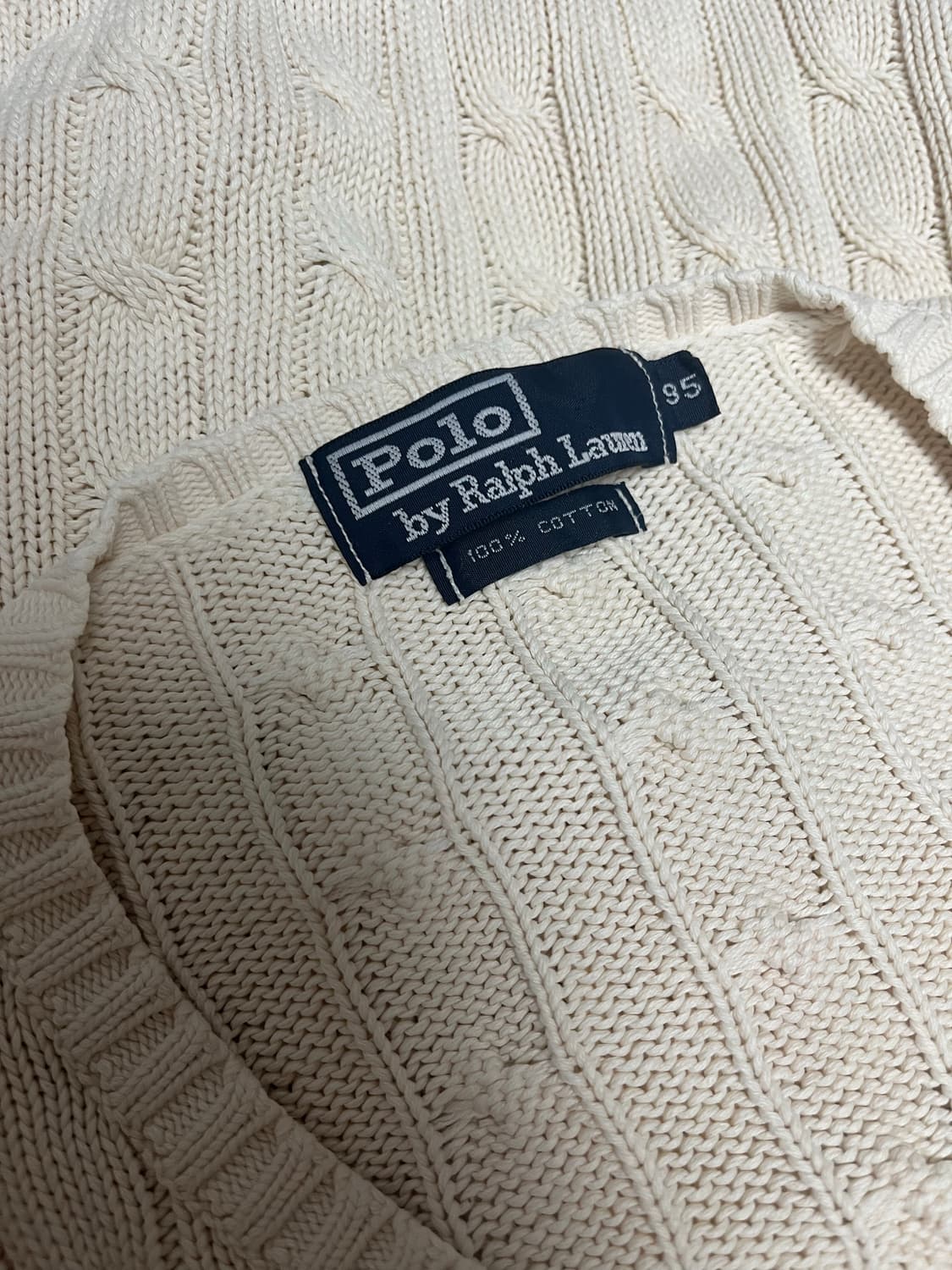 폴로 아이보리 니트 상품이미지3