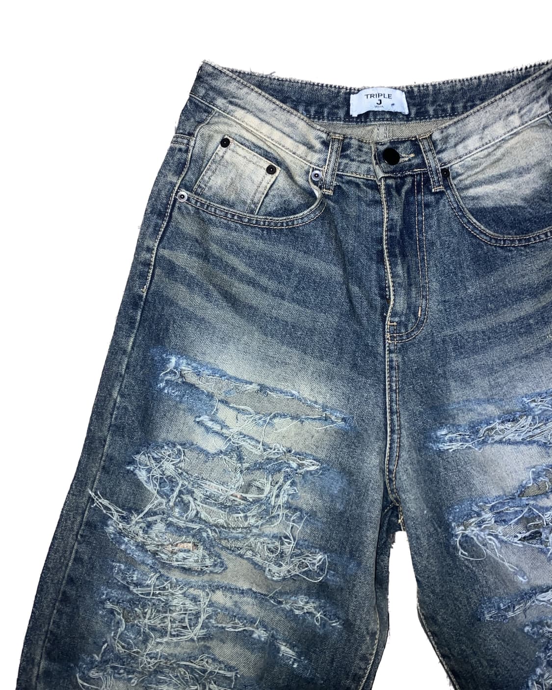 데미지 그런지커스텀 워싱 팬츠 상품이미지2