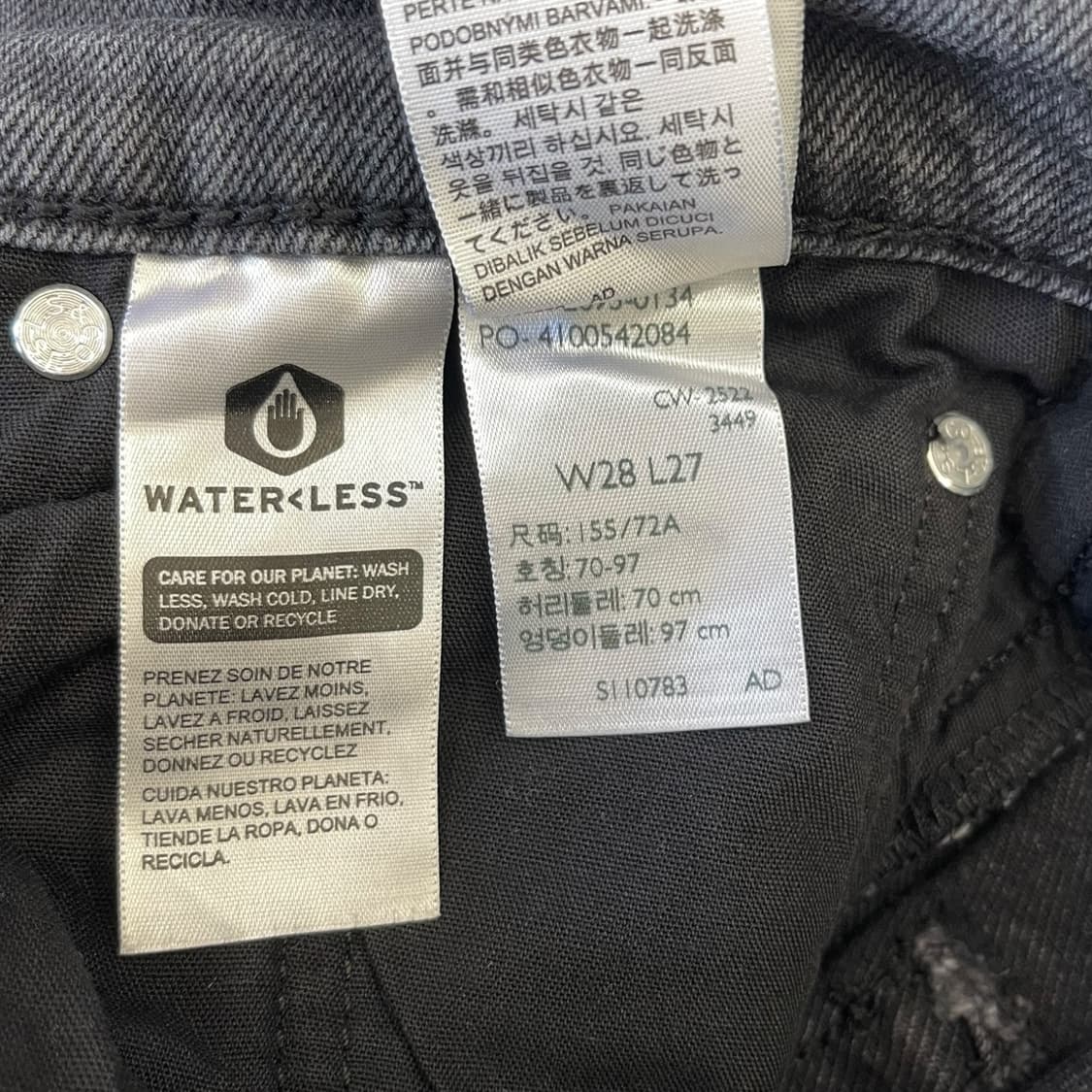 리바이스 립케이지 스트레이트 흑청 데님 상품이미지6