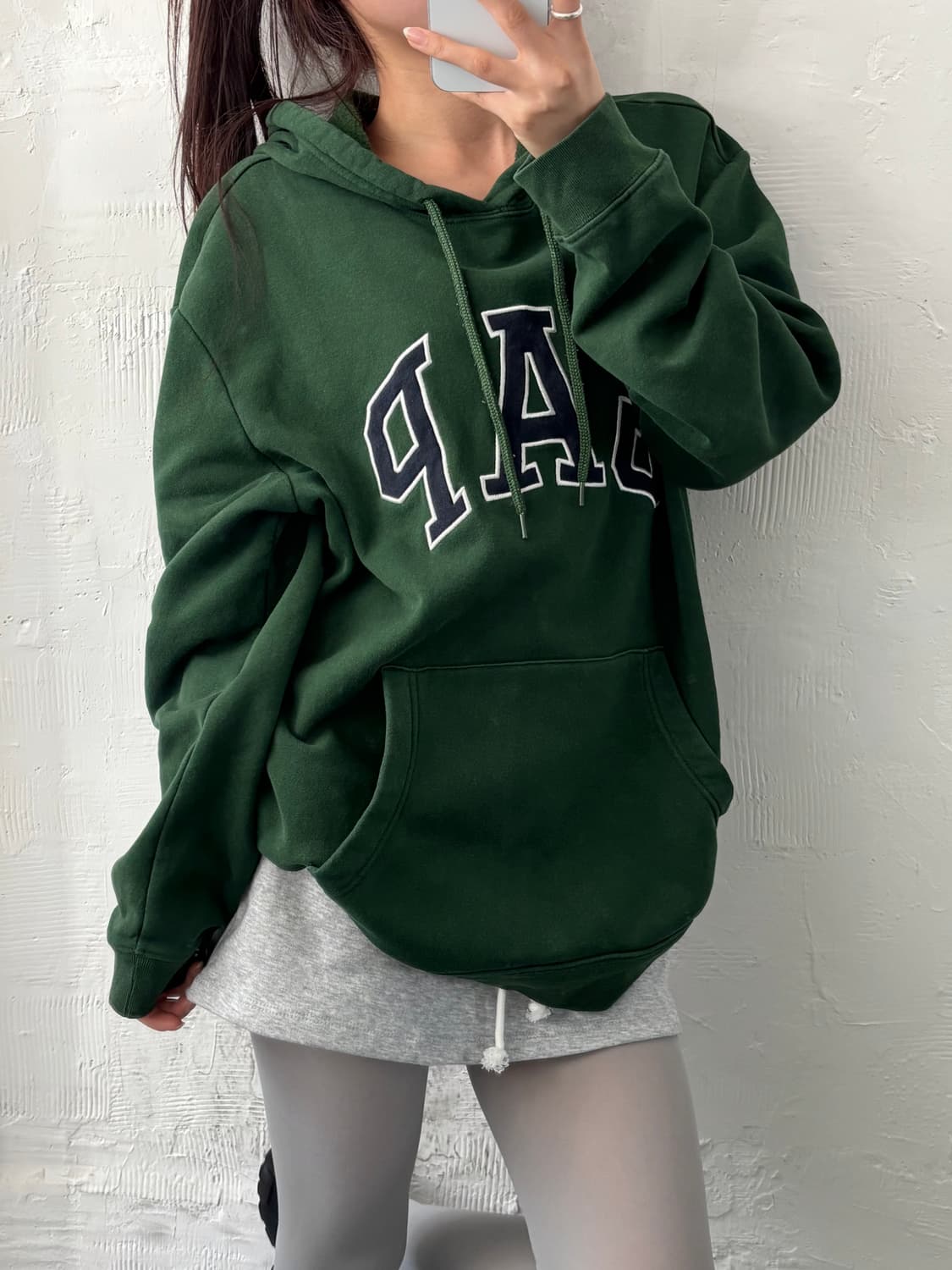 Gap 갭 그린컬러 자수로고 후드티 상품이미지1