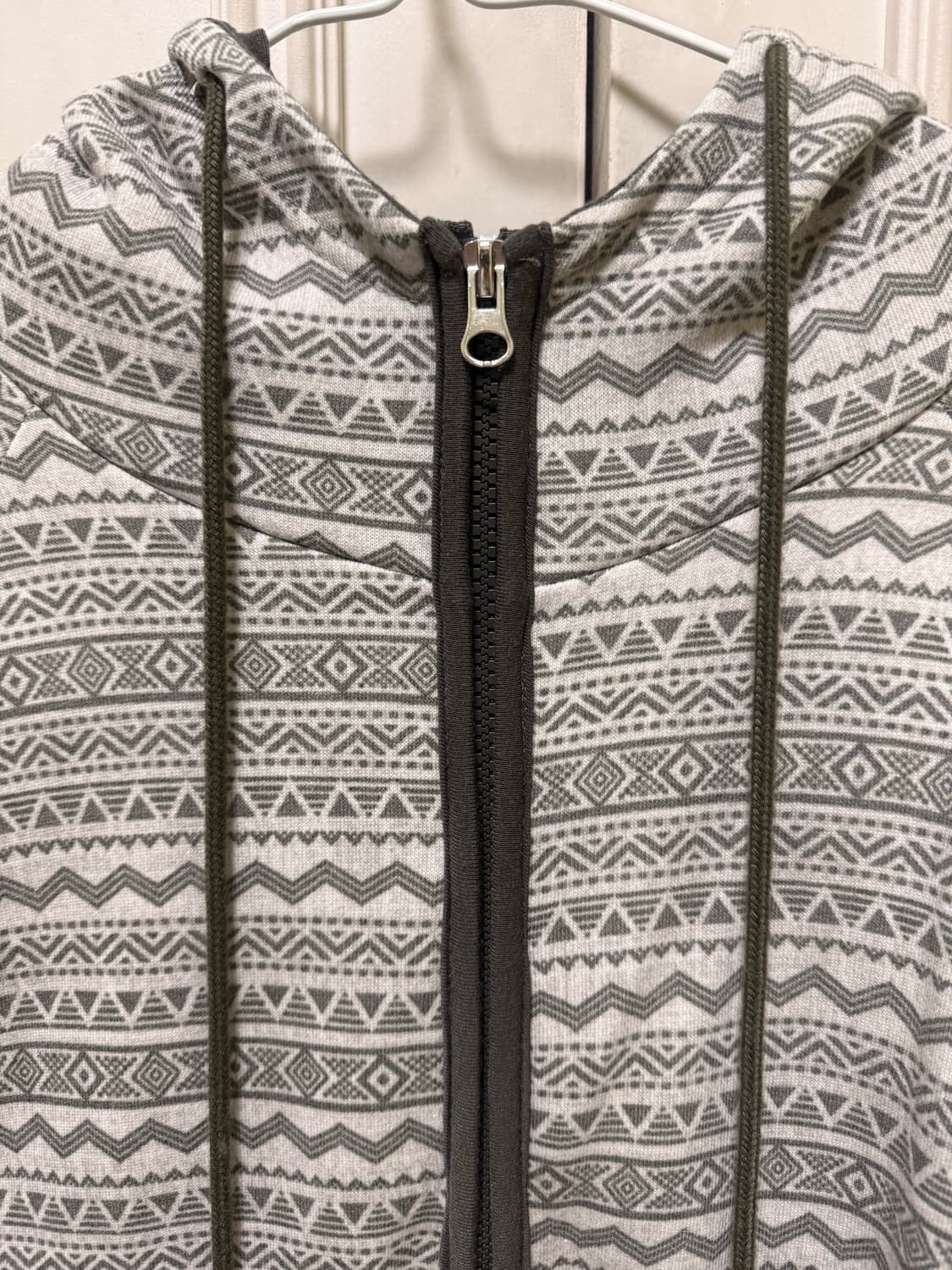 빈티지 인디 보헤미안 양기모 후드 집업 점퍼 카키 상품이미지4