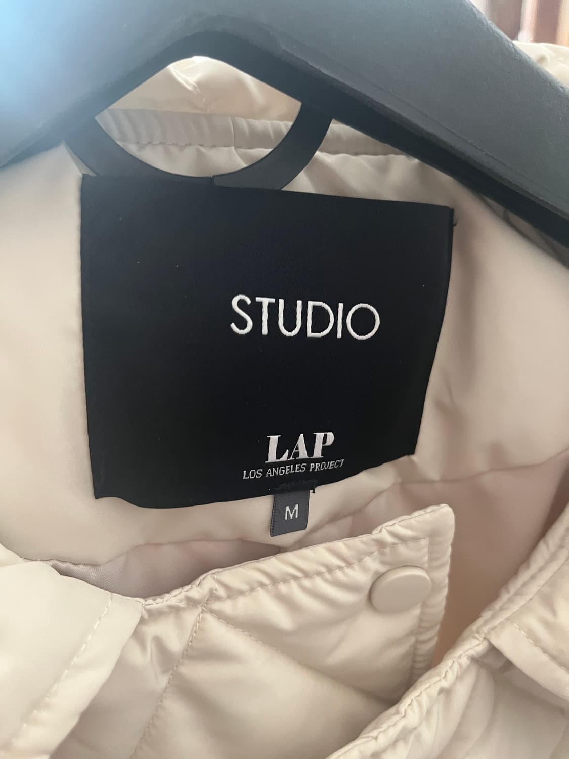 (새상품) Studio LAP 퀼팅 자켓 M 아이보리 상품이미지3