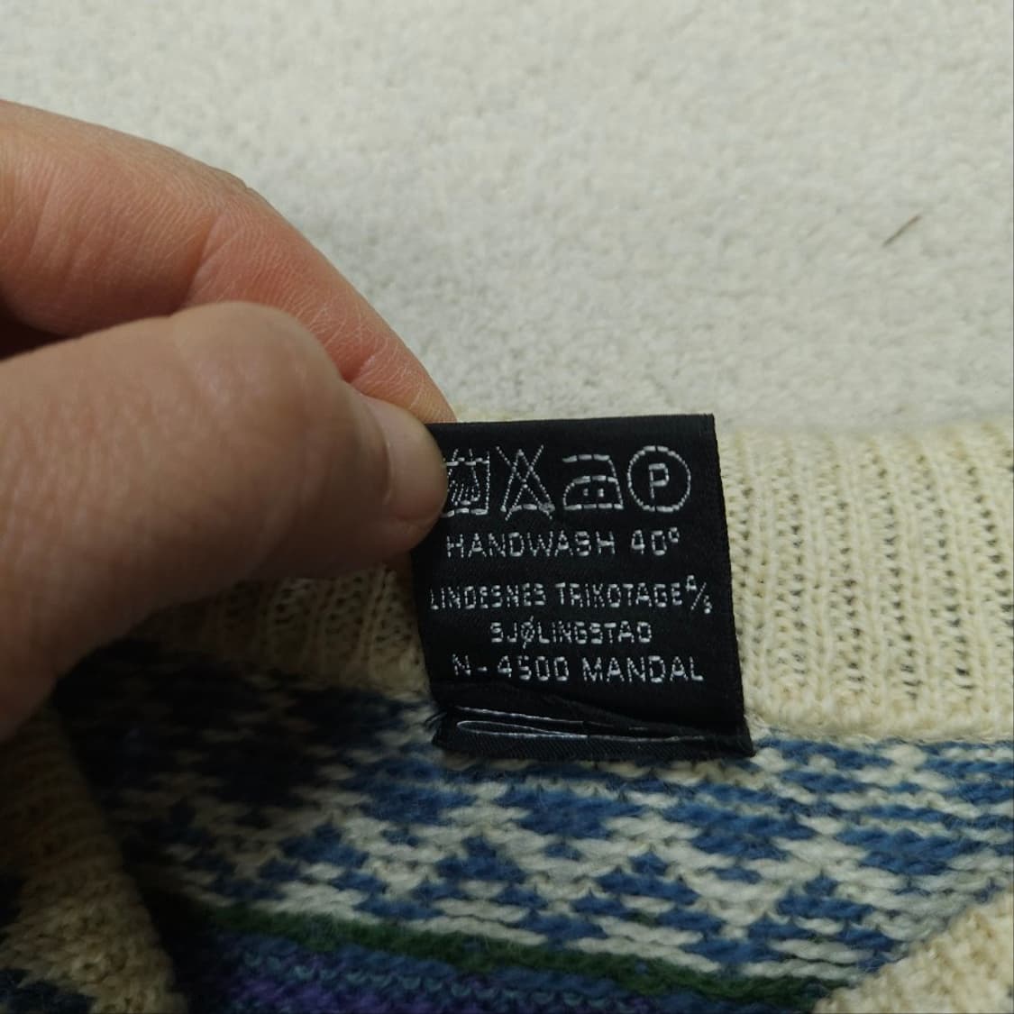 빈티지 노르딕 패턴 니트 L 상품이미지5