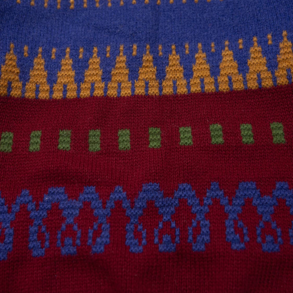 90s 베네통 쉐틀랜드 울 니트 스웨터 상품이미지4