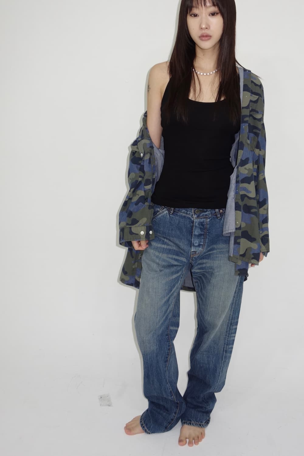 일자 데님 팬츠 상품이미지1