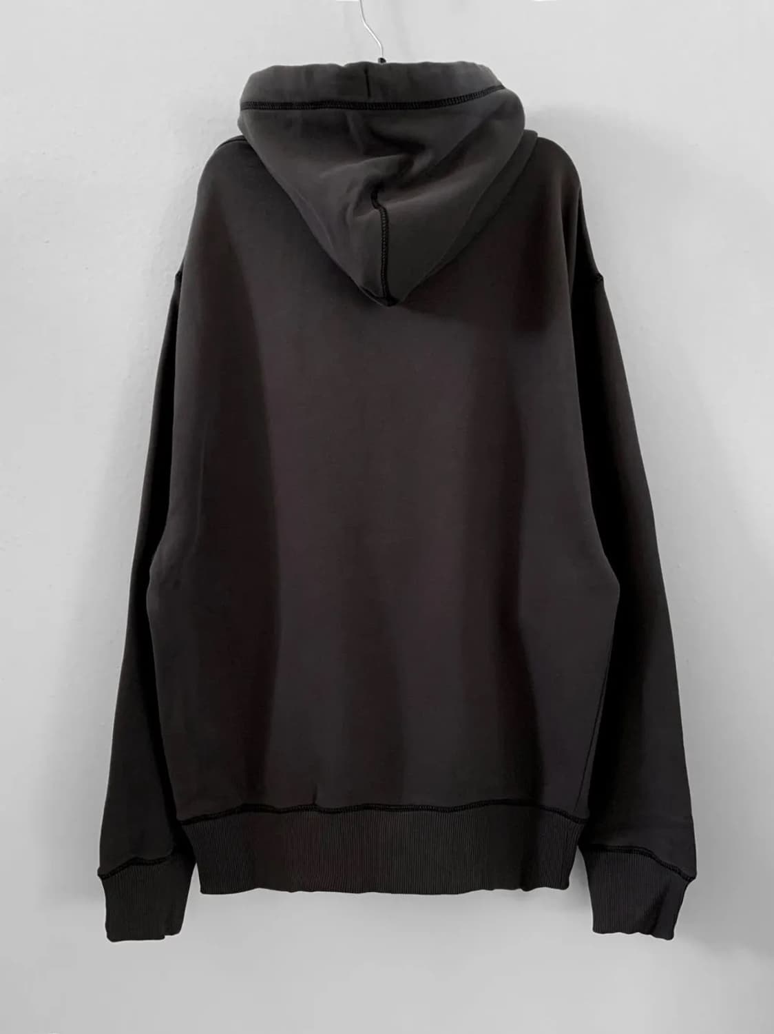 캘빈클라인 남녀공용 빅 CK 레터링 로고 딥차콜 프렌치테리 후드티 상품이미지6