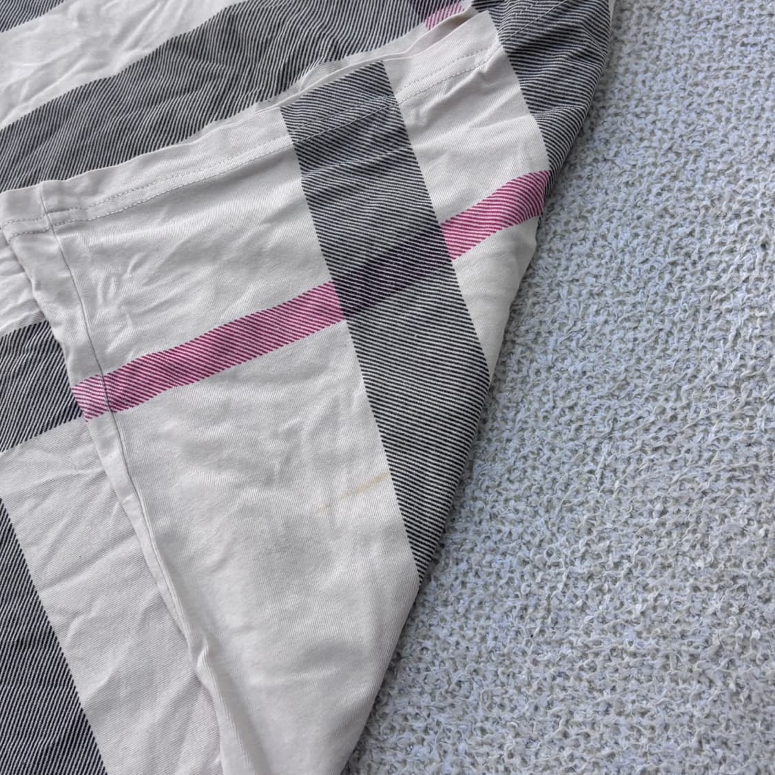 XL 빈티지 남성 체크 패턴 반팔 티셔츠 0615E 상품이미지7