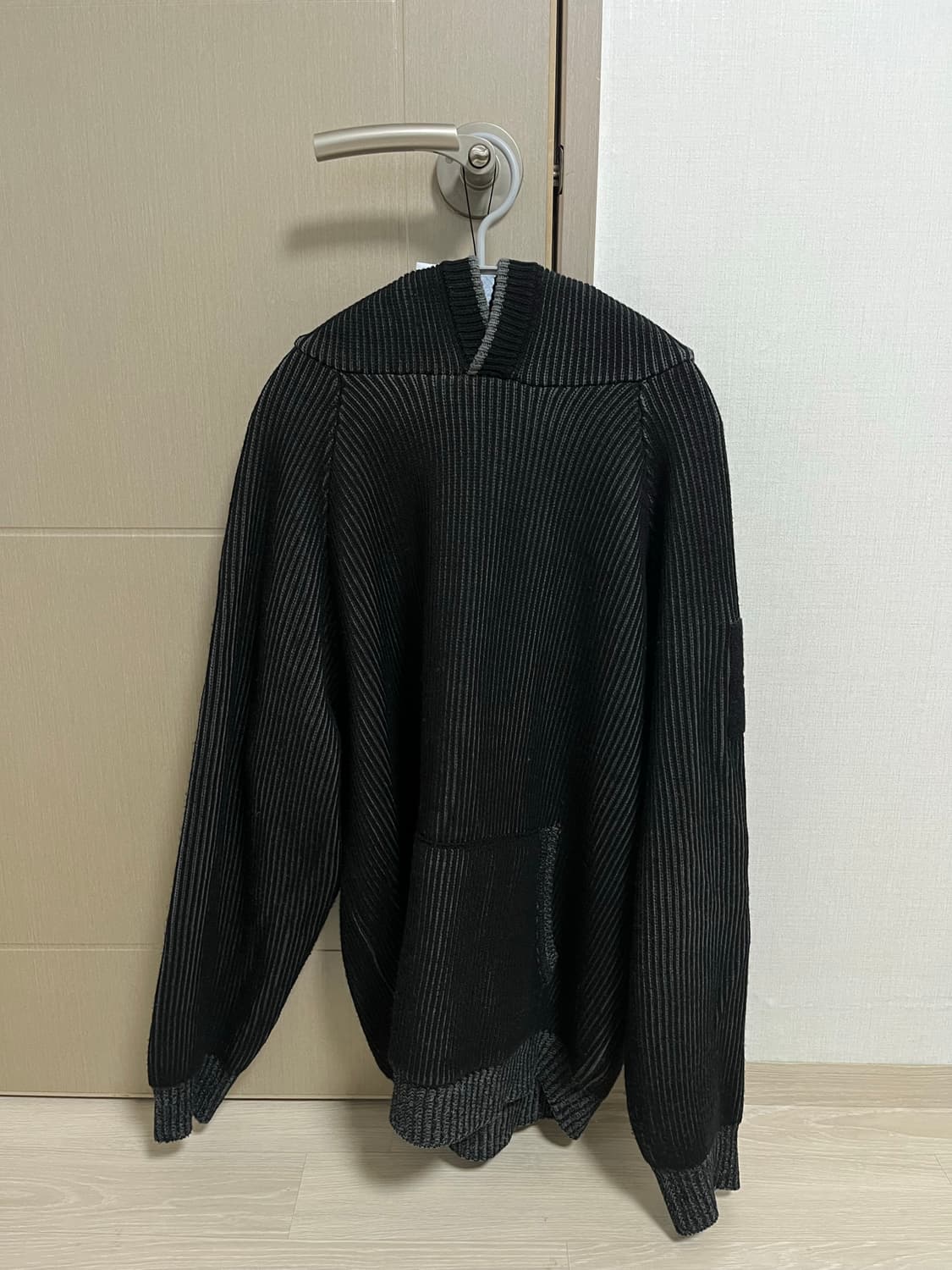 산산기어 Sansan Gear Hooded Knit Black 상품이미지4