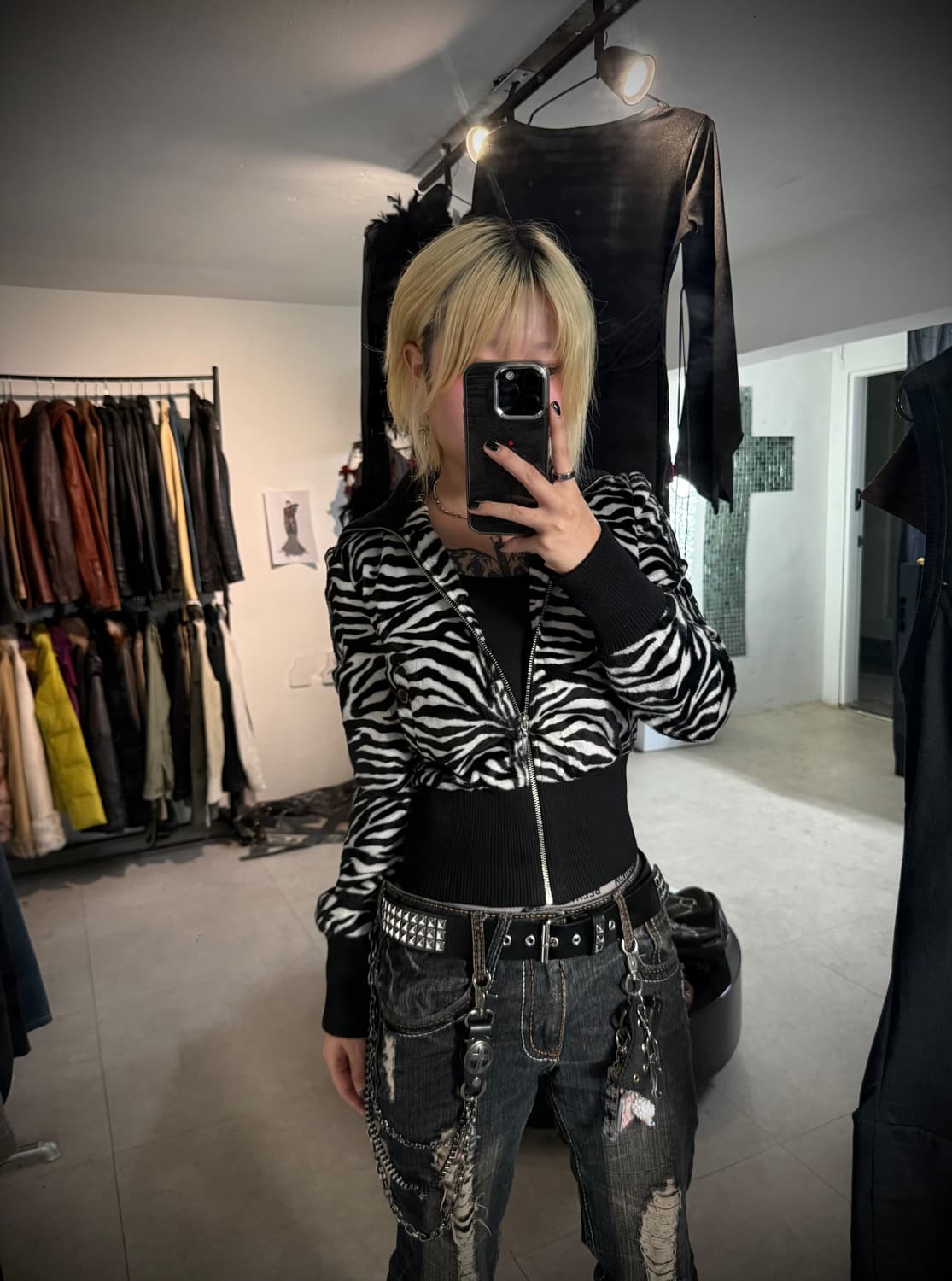 00s zebra pattern jacket 상품이미지6