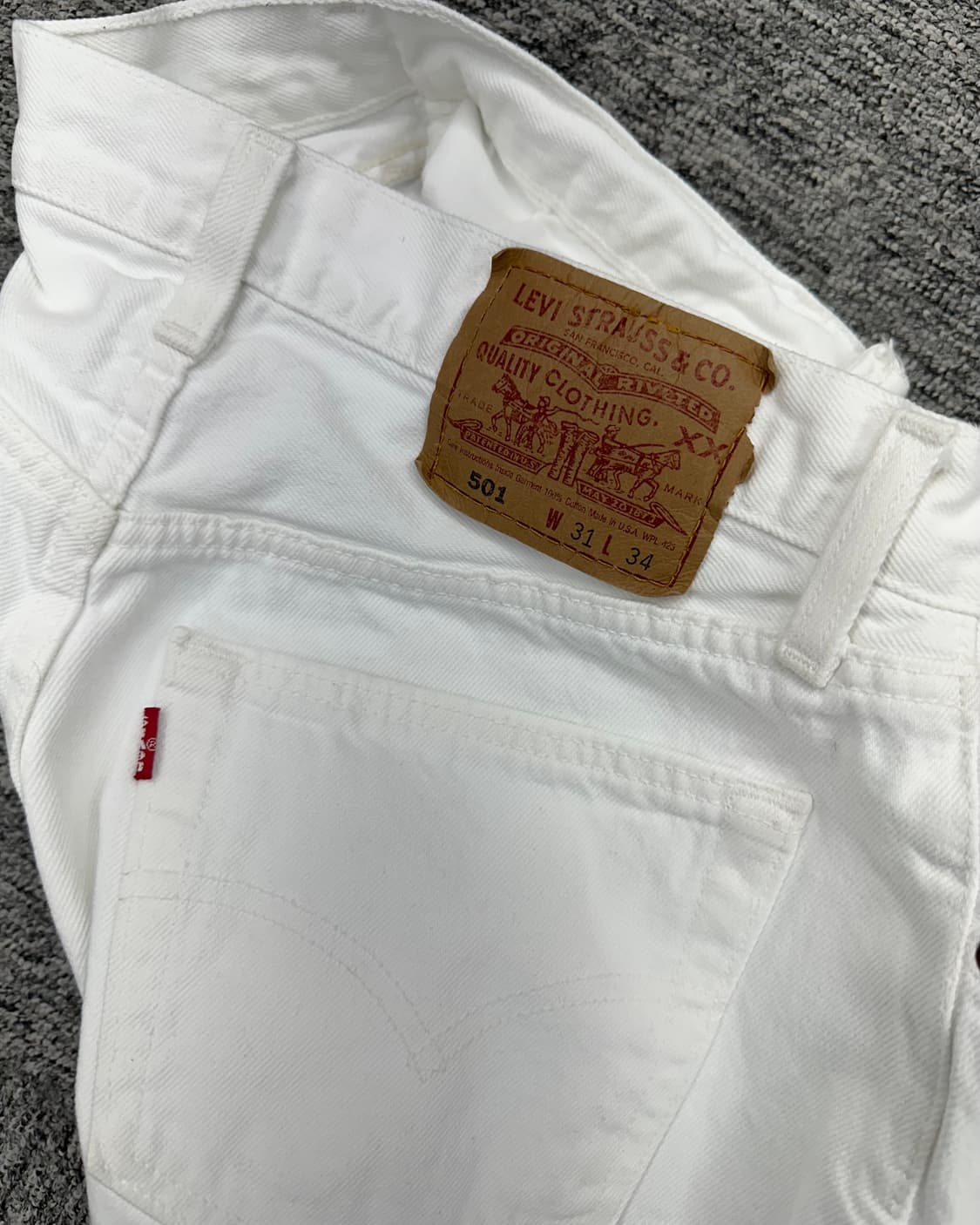 (허단38)90'S 리바이스 USA 501 화이트-M1773 상품이미지1