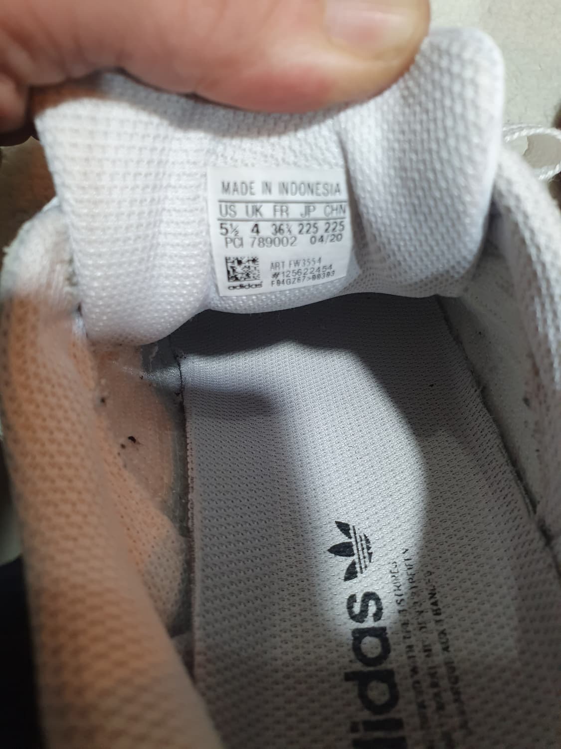 아디다스 슈퍼스타 흰검 운동화225 상품이미지5