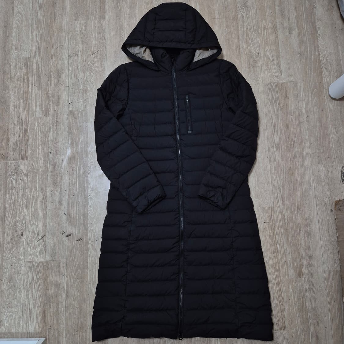 라푸마 여성 프리미엄 구스다운 후드 경량 롱패딩 M(95) 상품이미지1