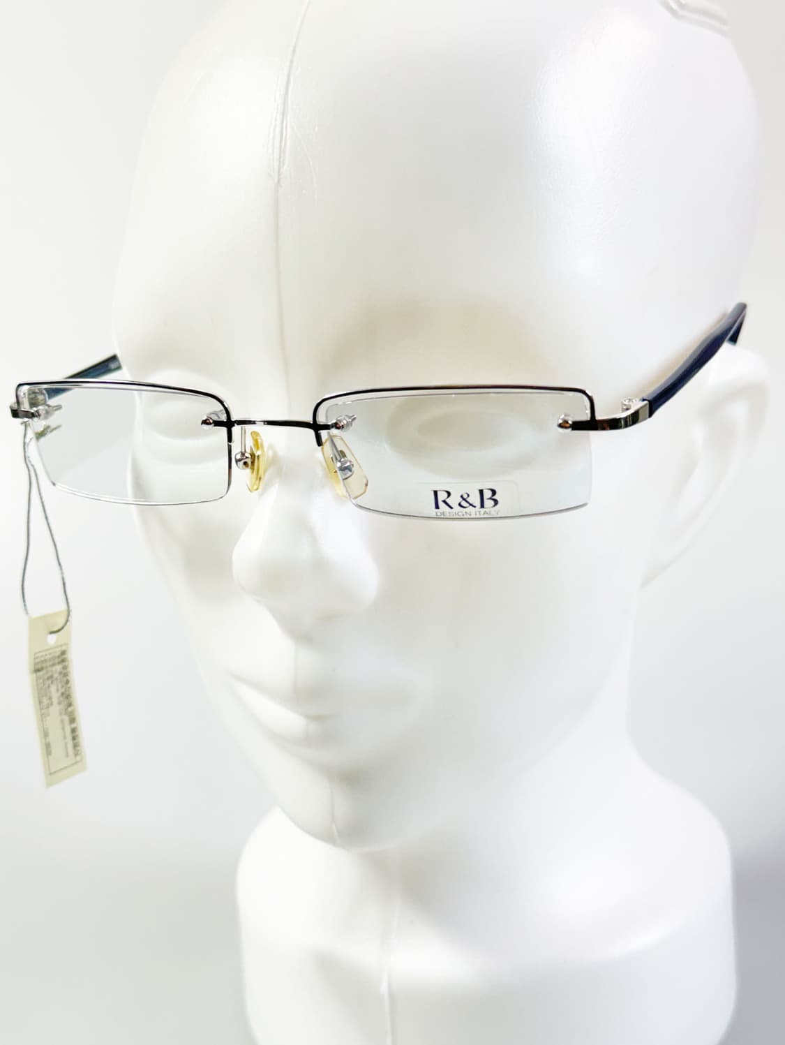 R&B EYEWEAR 반무테 스퀘어 실버 메탈 빈티지 안경 상품이미지8