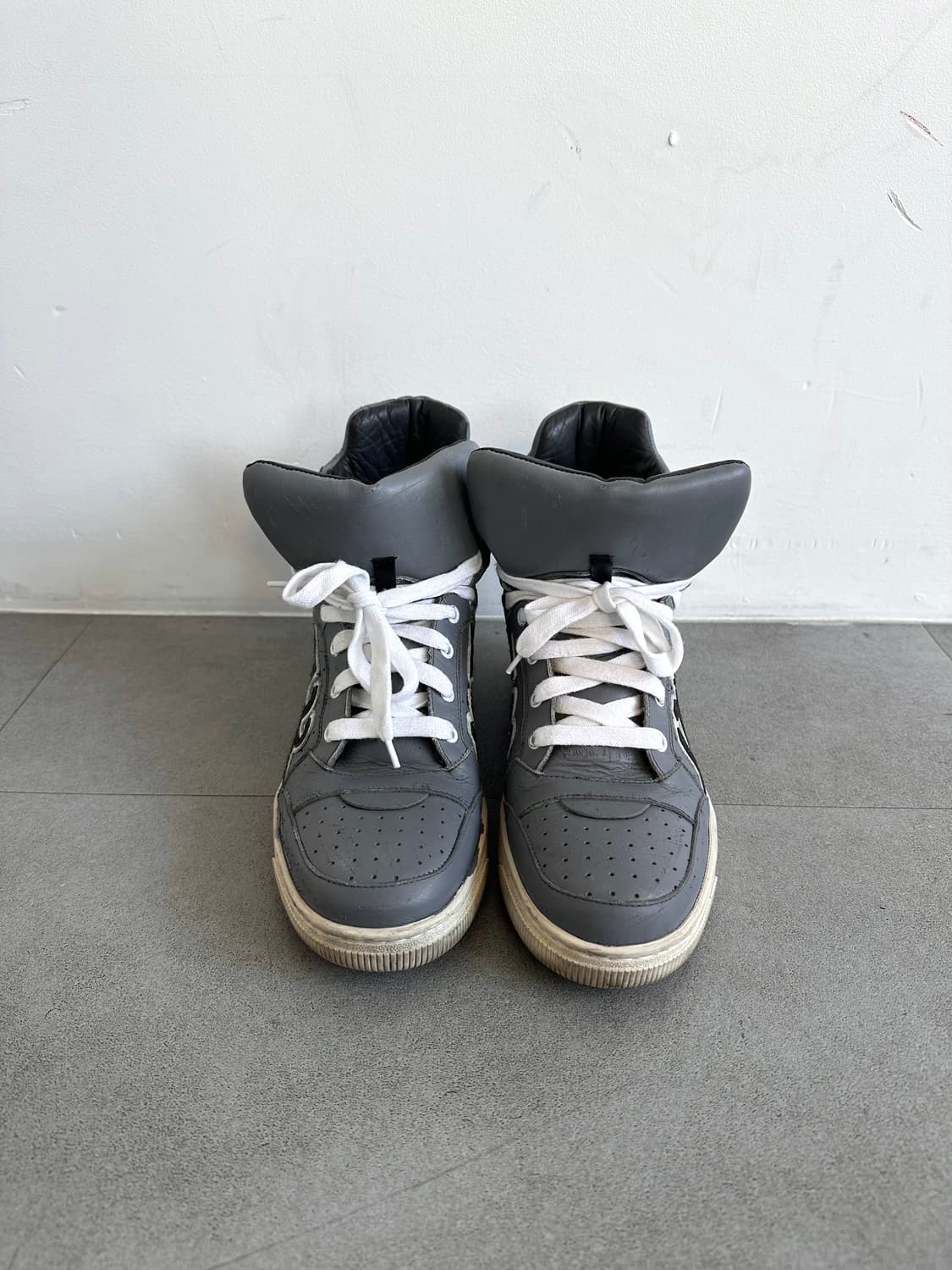 디스퀘어드 아카이브 스크래치 그레이 하이탑 상품이미지2