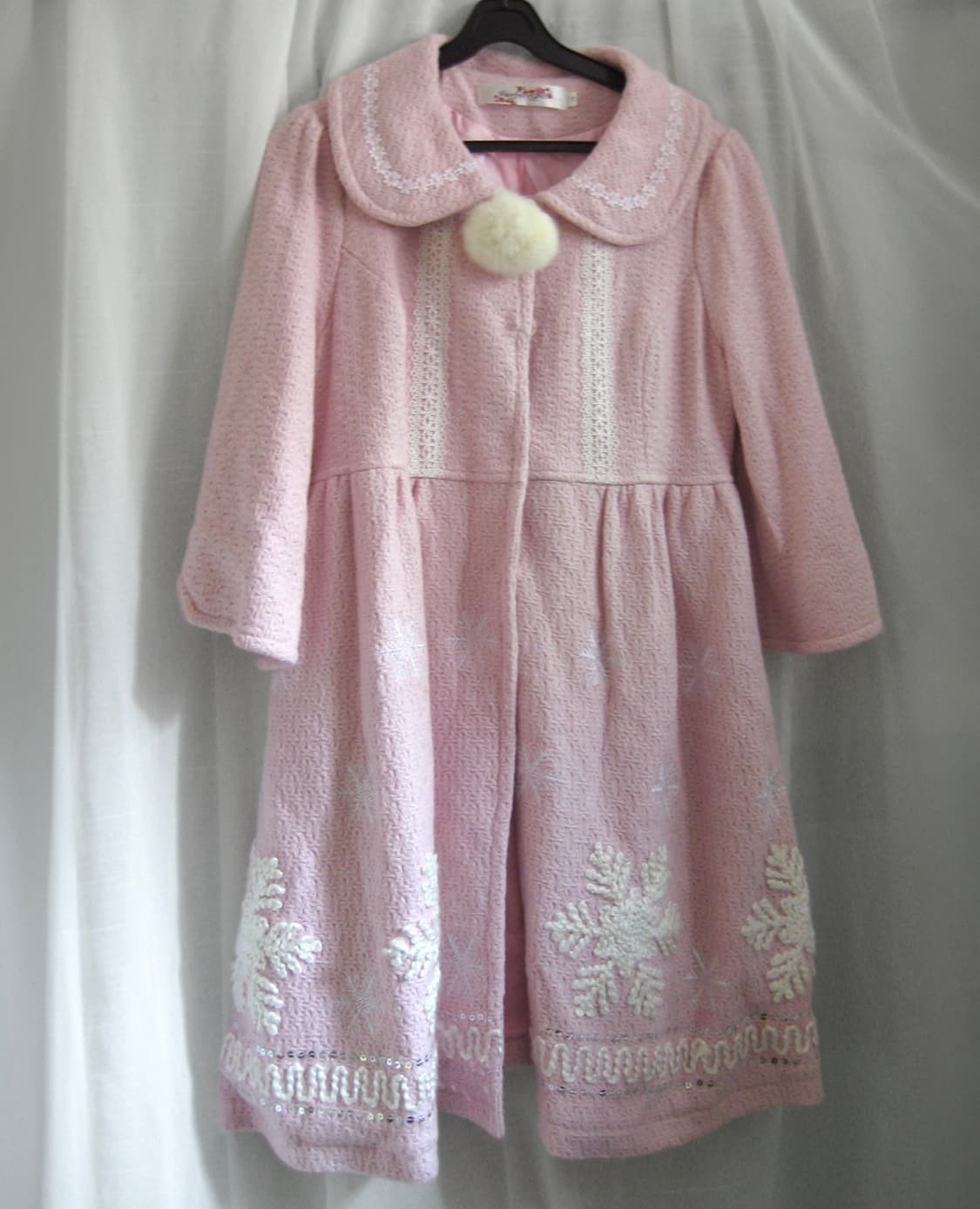 vintage pink coat 일본 빈티지 히메갸루 눈꽃 코트 로리타 상품이미지4