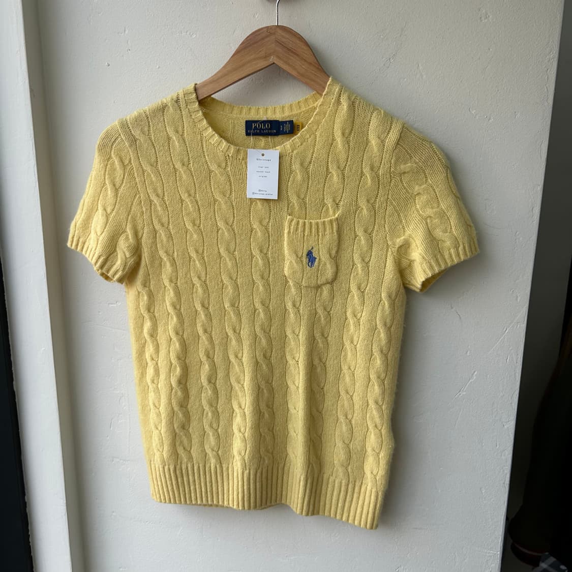 16249 - 폴로 랄프로렌 케이블 반팔 울 니트 (울 90% 캐시미어  상품이미지4