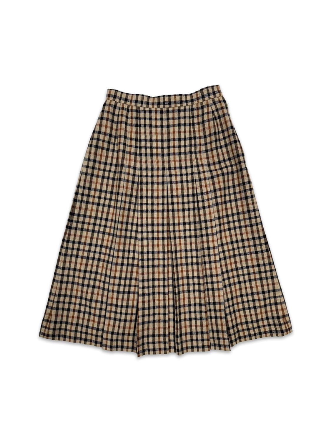 빈티지 Daks 체크 플리츠 미디 스커트 상품이미지1
