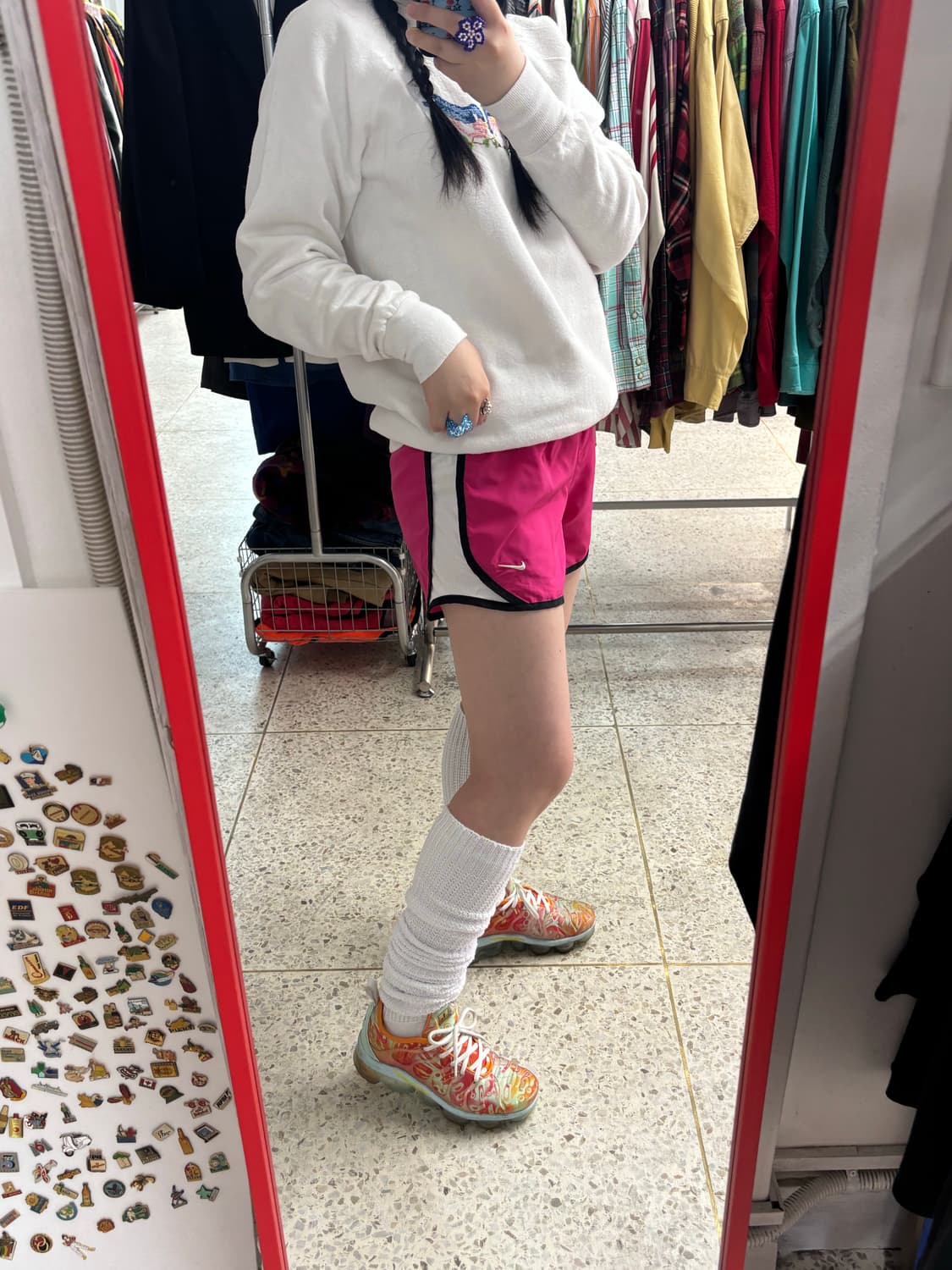 Vintage Nike Running Shorts Deep Pink 상품이미지4