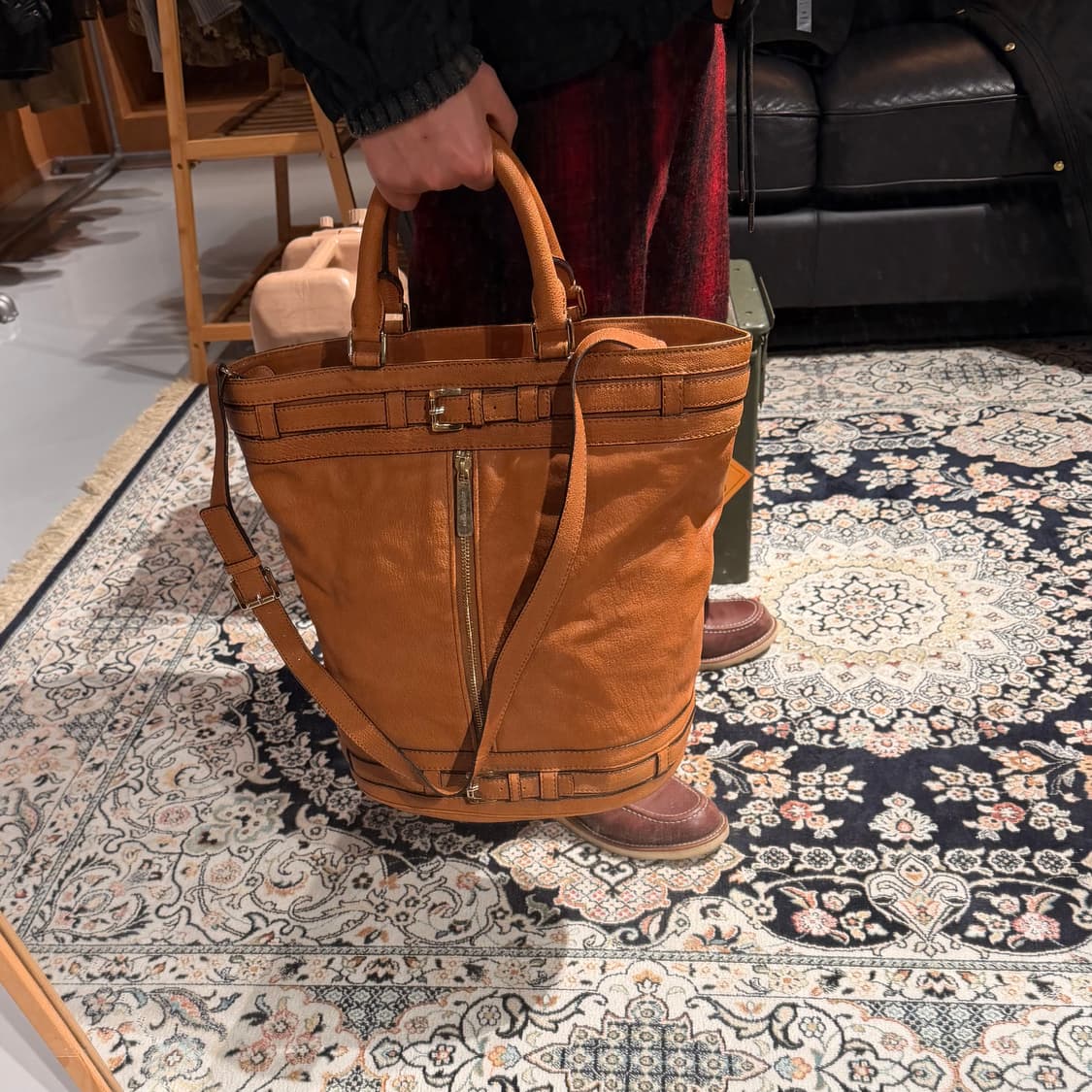 마이클코어스 더플 가죽 토트백 크로스백 상품이미지2