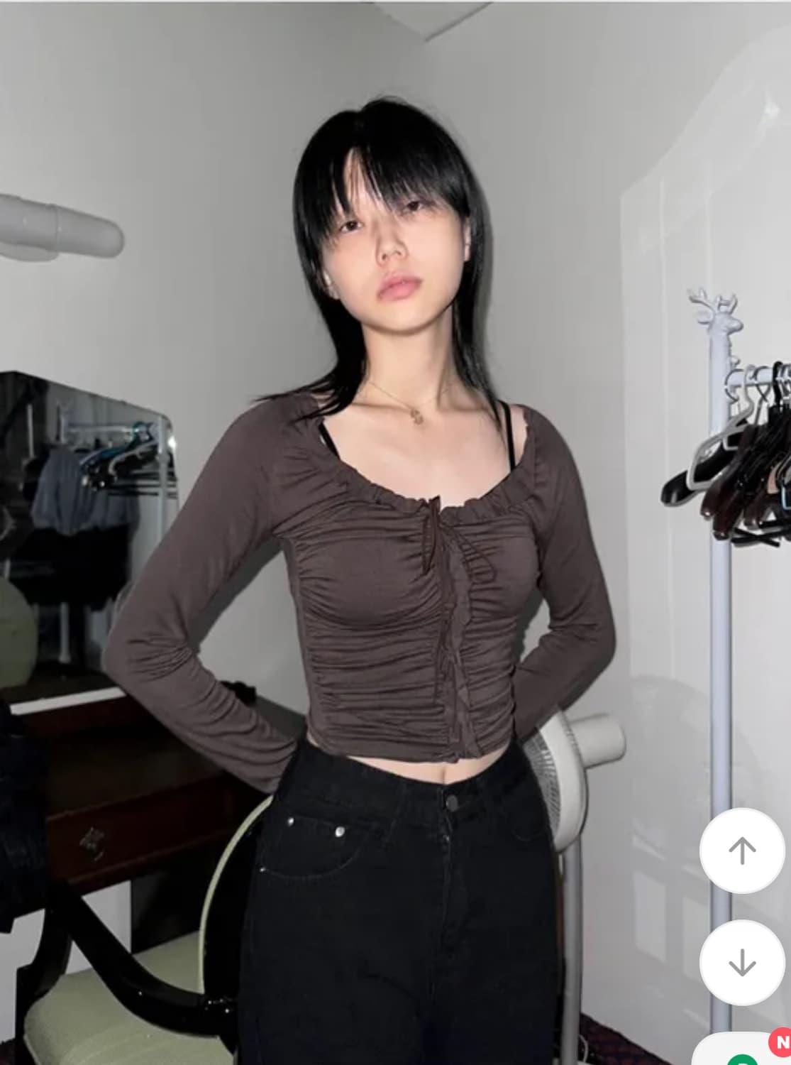 화이트 브라운) 사토미라디오 프릴티 상품이미지2