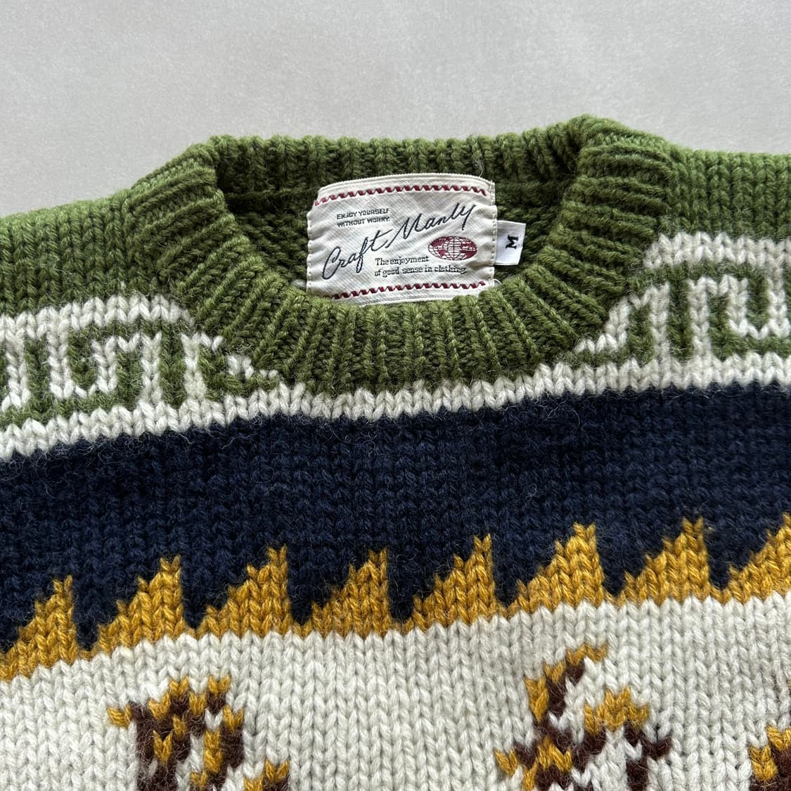 [L]CRAFT MANLY JPN 90s 코위찬 헤비울 니트 스웨터 상품이미지9