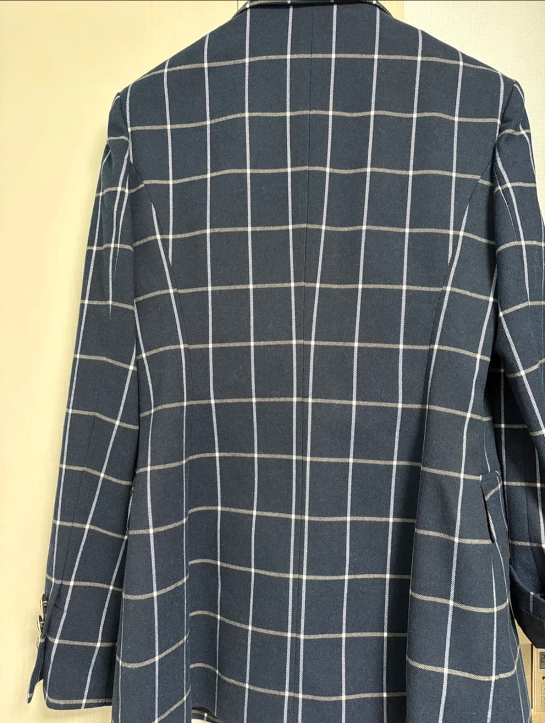 제시뉴욕 네이비 체크 블레이저 자켓 상품이미지2