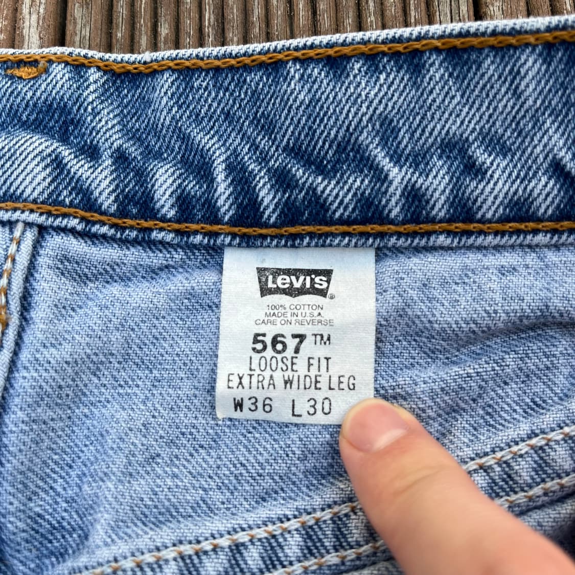 [36X30] 90s 빈티지 리바이스 567 made in usa 상품이미지2