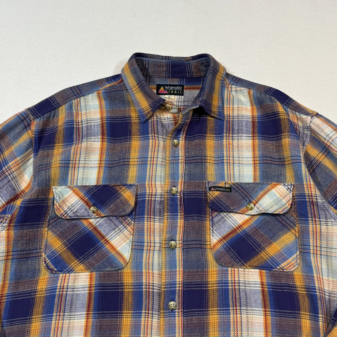 XL) Wrangler Trail 랭글러 플란넬 옴브레 체크 셔츠 상품이미지3