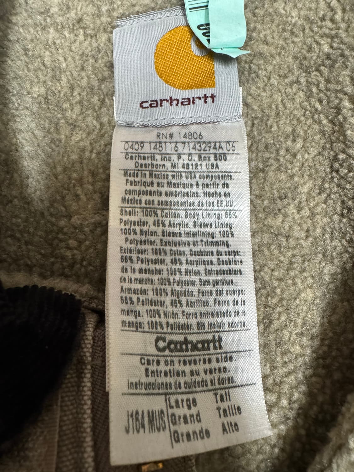 칼하트 아크틱 j164 mus large tall 상품이미지2