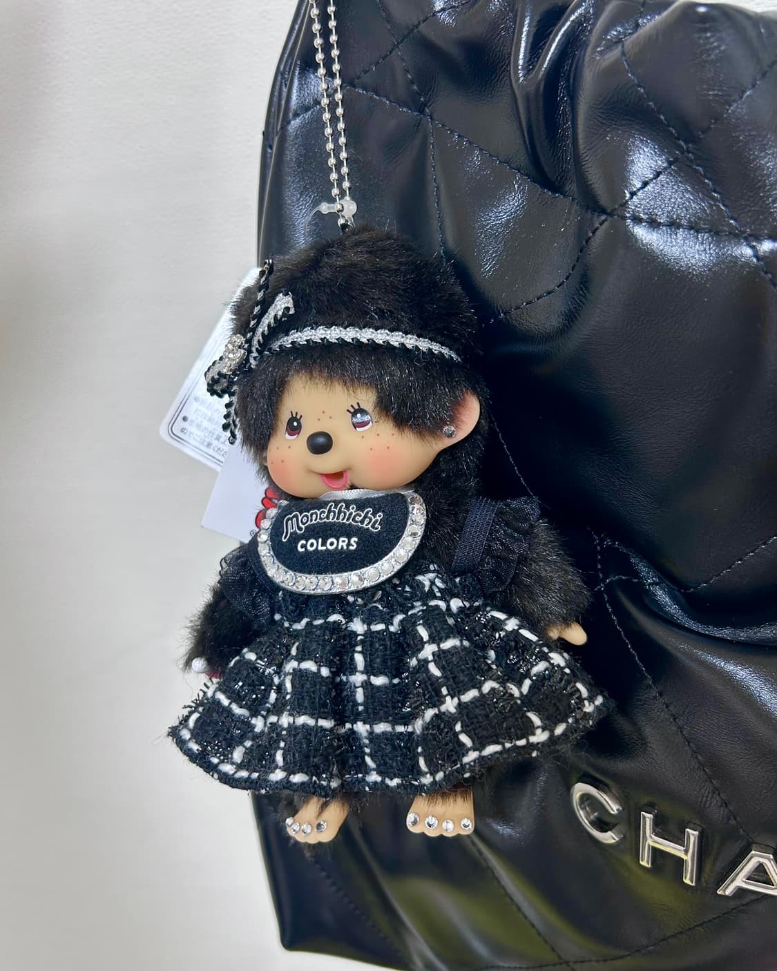 (1)정품몬치치 🖤🤍블랙트위드 커스텀키링 상품이미지8