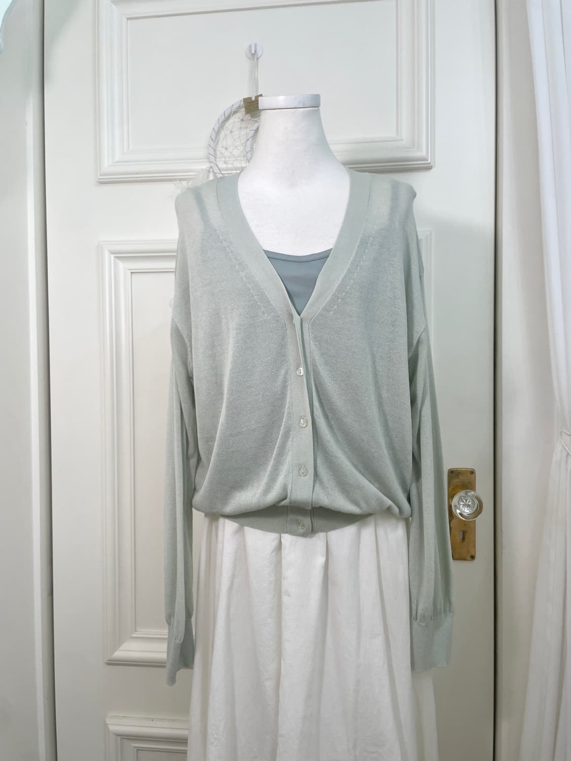 indi green loose summer cardigan&mintgra 상품이미지1