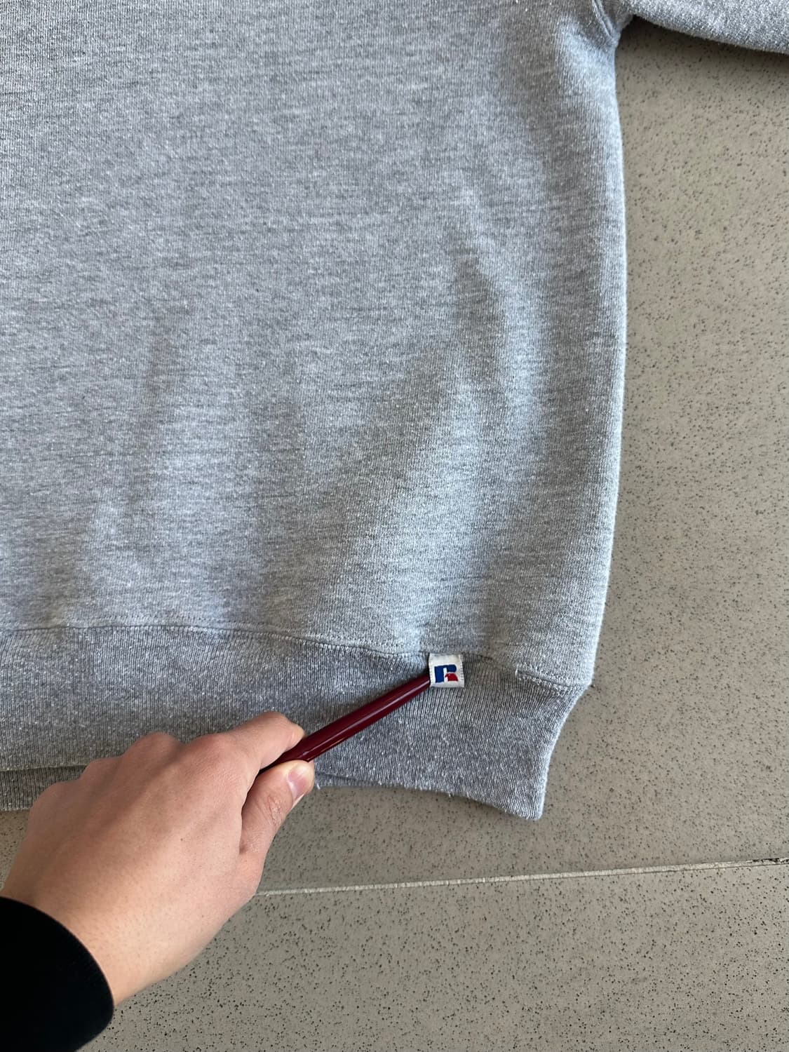 90s 빈티지 러셀 스웻셔츠 그레이 L USA 상품이미지3