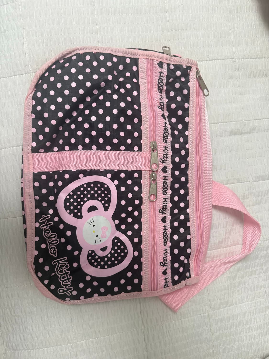 헬로키티 핑크도트 나일론 크로스백 상품이미지1