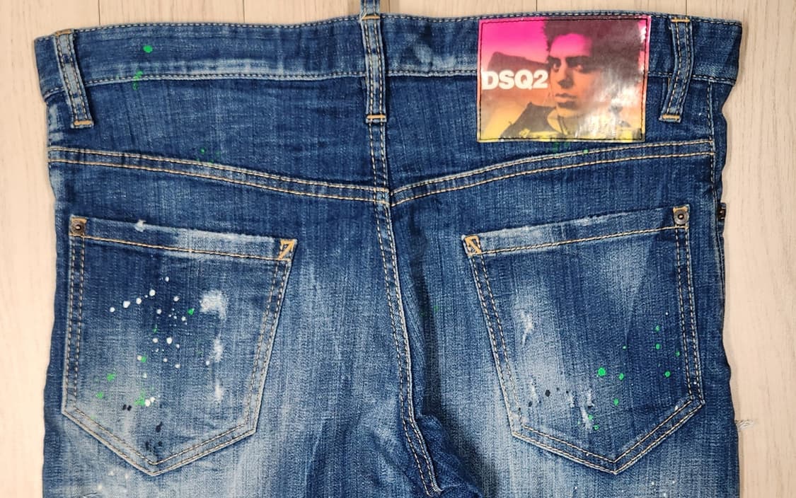 디스퀘어드2 정품 데님 청바지 데미지 워싱진 50 (33-34) 상품이미지4