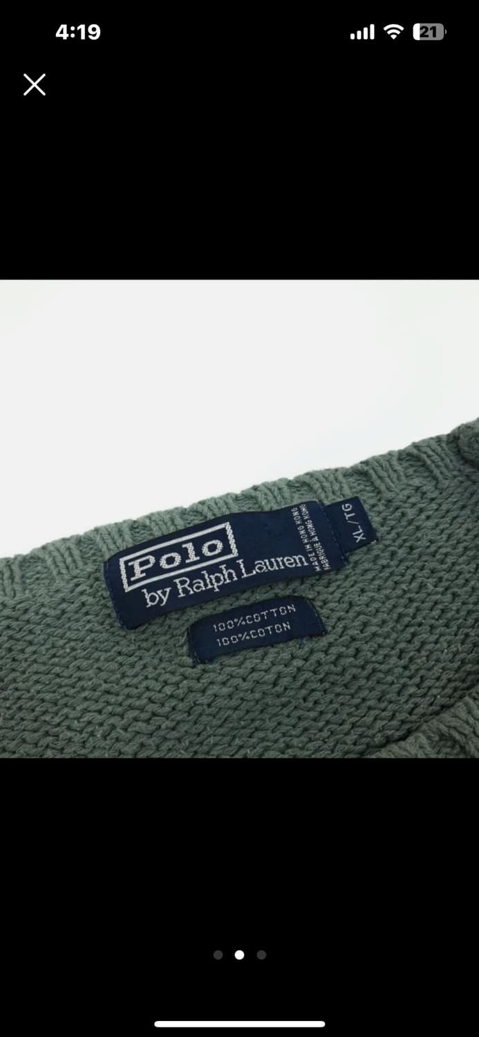 폴로 랄프로렌 올리브 니트 상품이미지2