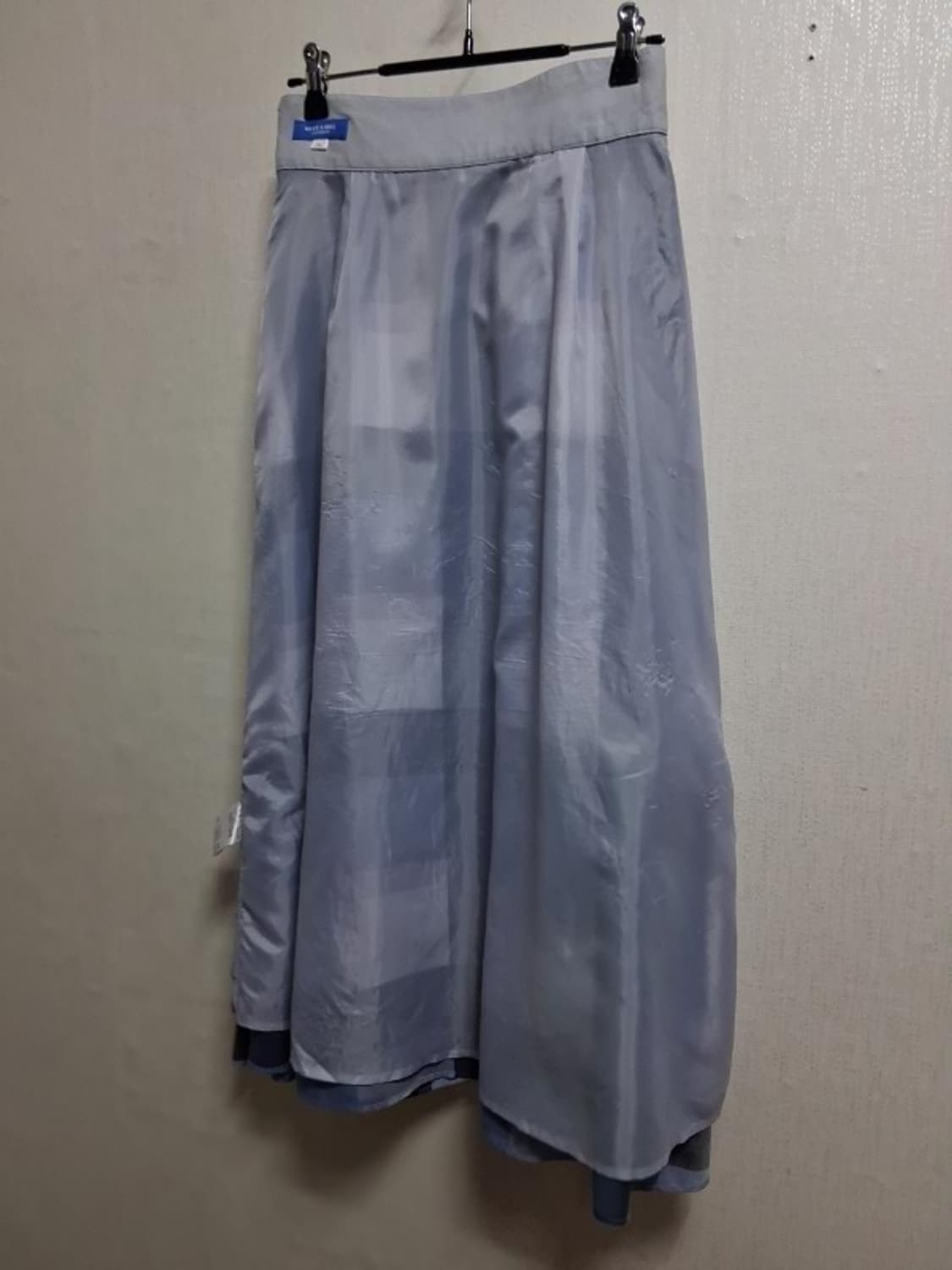 BLUE LABEL CRESTBRIDGE 블루 네이비큰체크 롱스커트 36 상품이미지3