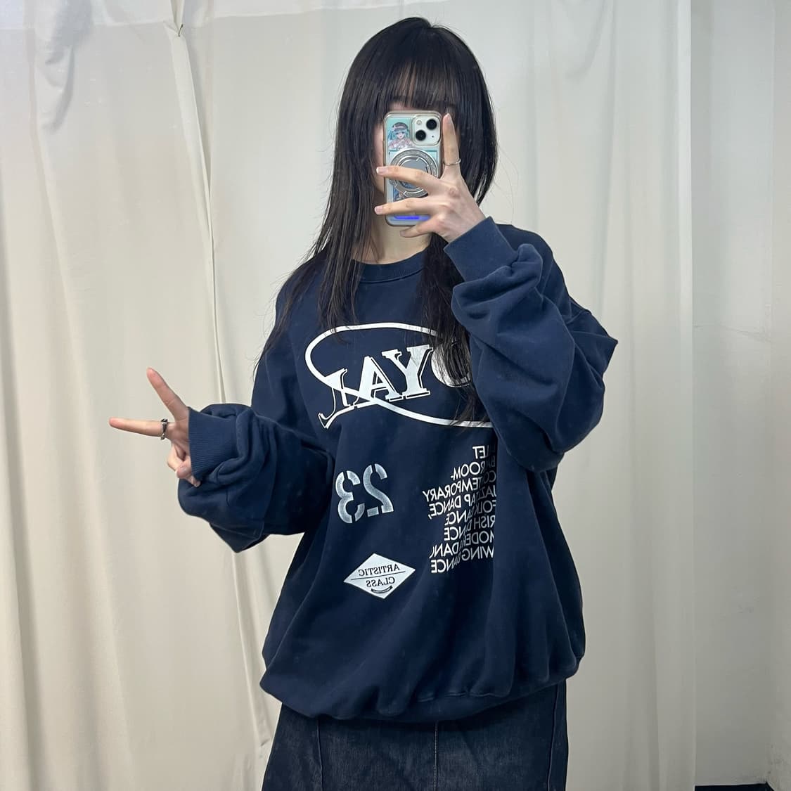 TheOpen Product navy sweatshirt 상품이미지2