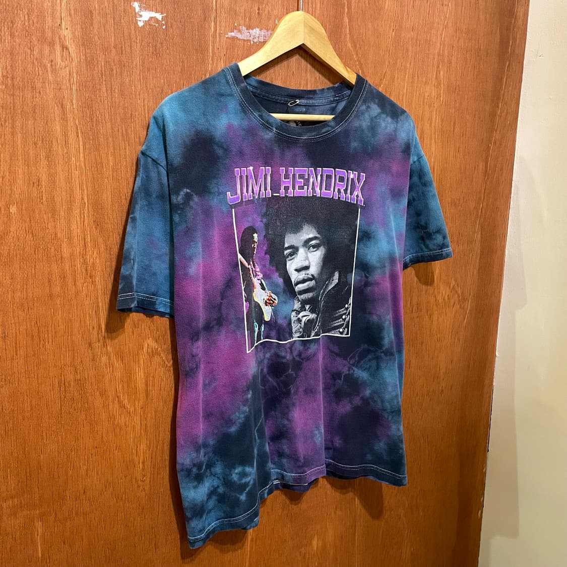 (L) Jimi Hendrix 지미 헨드릭스 프린팅 타이다이 반팔티 상품이미지3