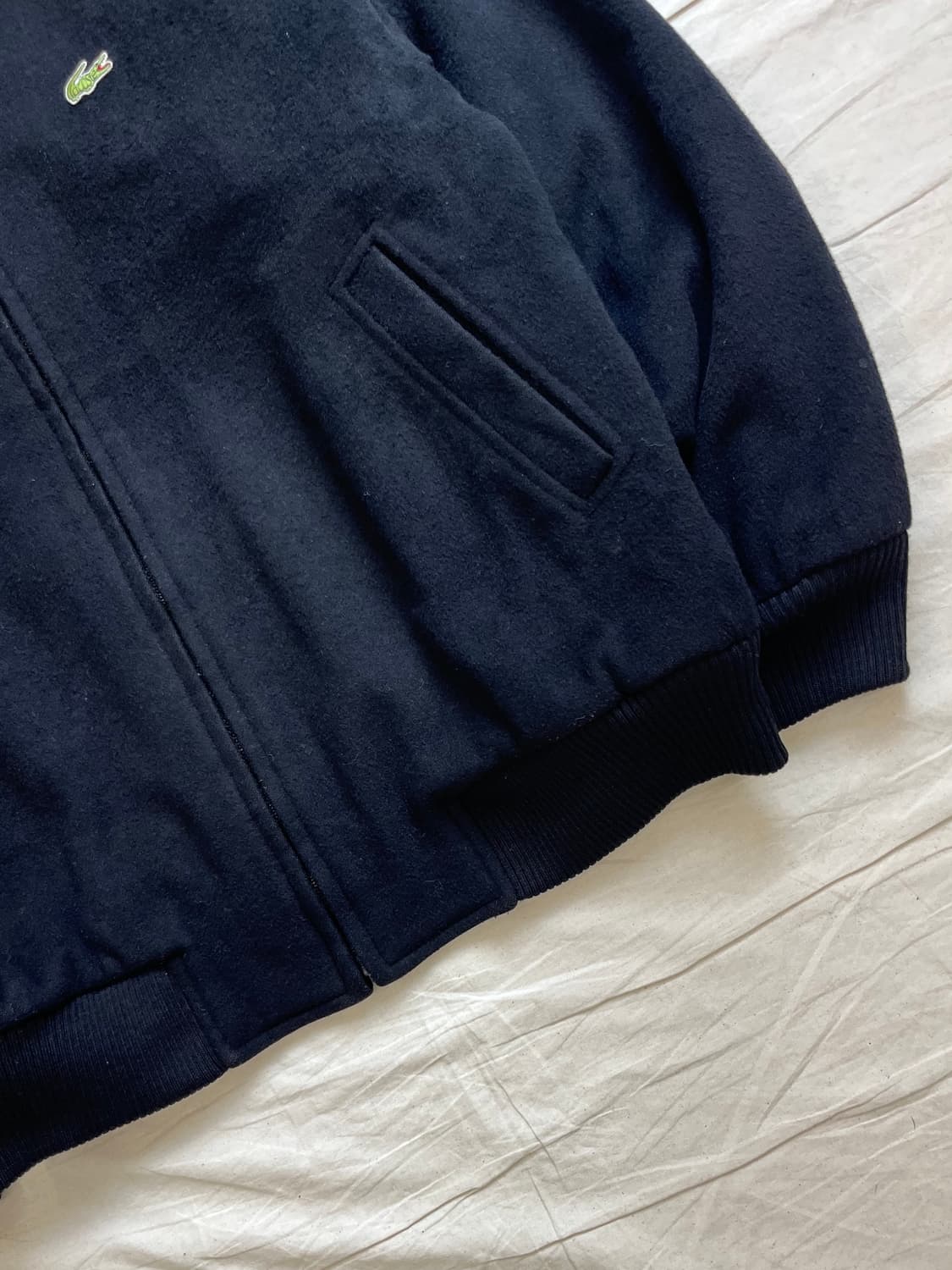 라코스테 빈티지 블랙 모직 블루종 자켓 상품이미지3