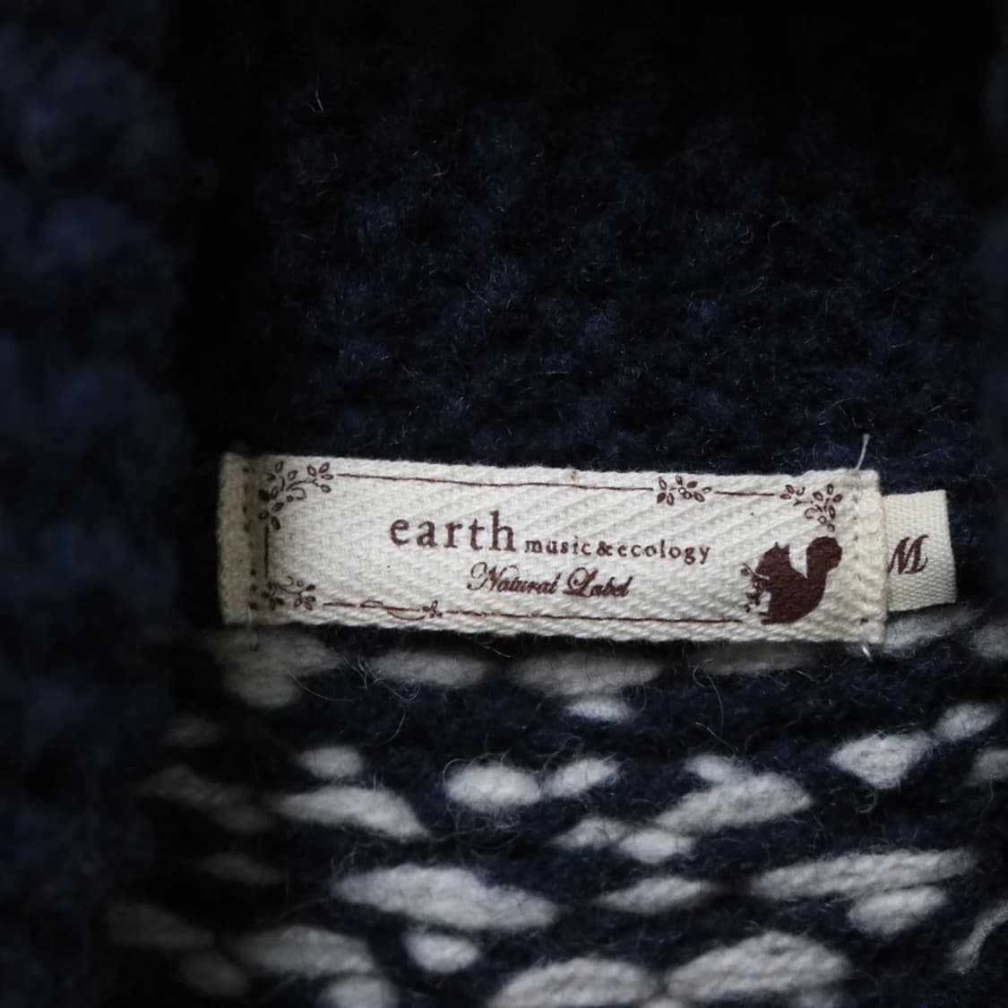 얼스뮤직 네이비 눈꽃패턴 울 코위찬 가디건 60934 상품이미지7