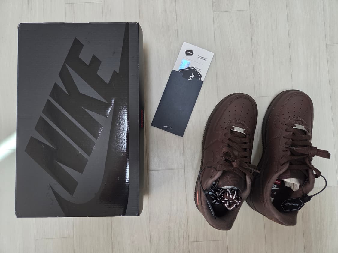 슈프림 에어포스1 로우 바로크브라운 [240,새상품]  상품이미지5