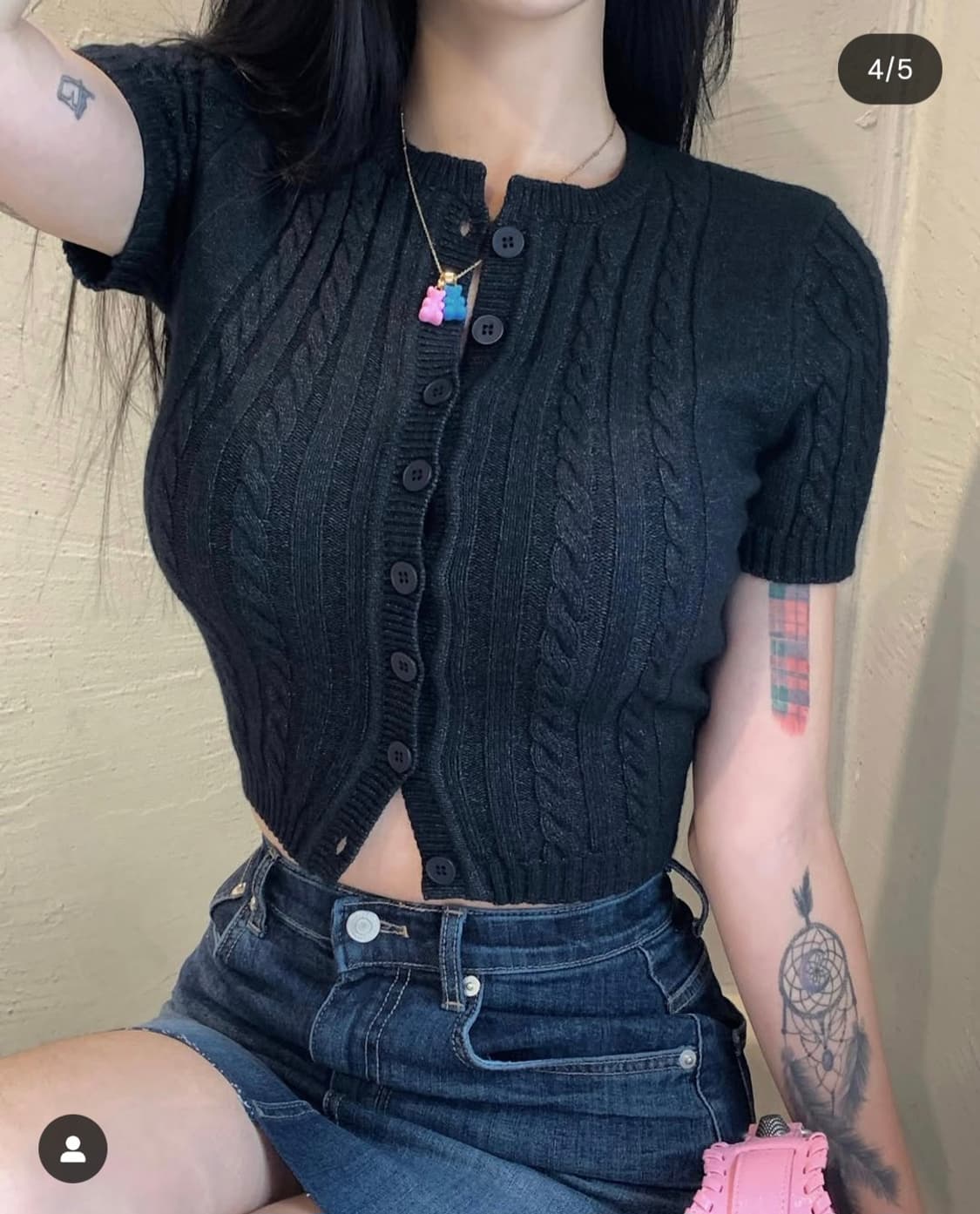 페일제이드 트위스트 가디건 반팔 상품이미지1