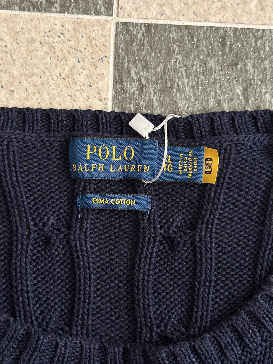 폴로 랄프로렌 네이비 피마코튼 케이블 니트 상품이미지7