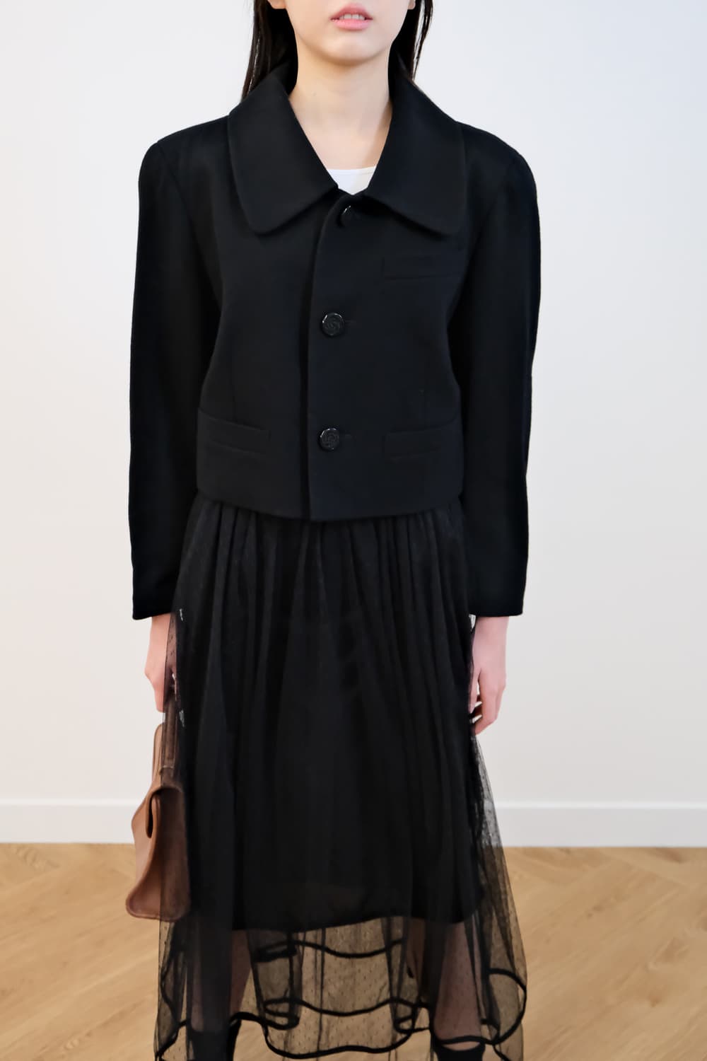 카라 버튼업 울 크롭 블레이저 95  상품이미지1