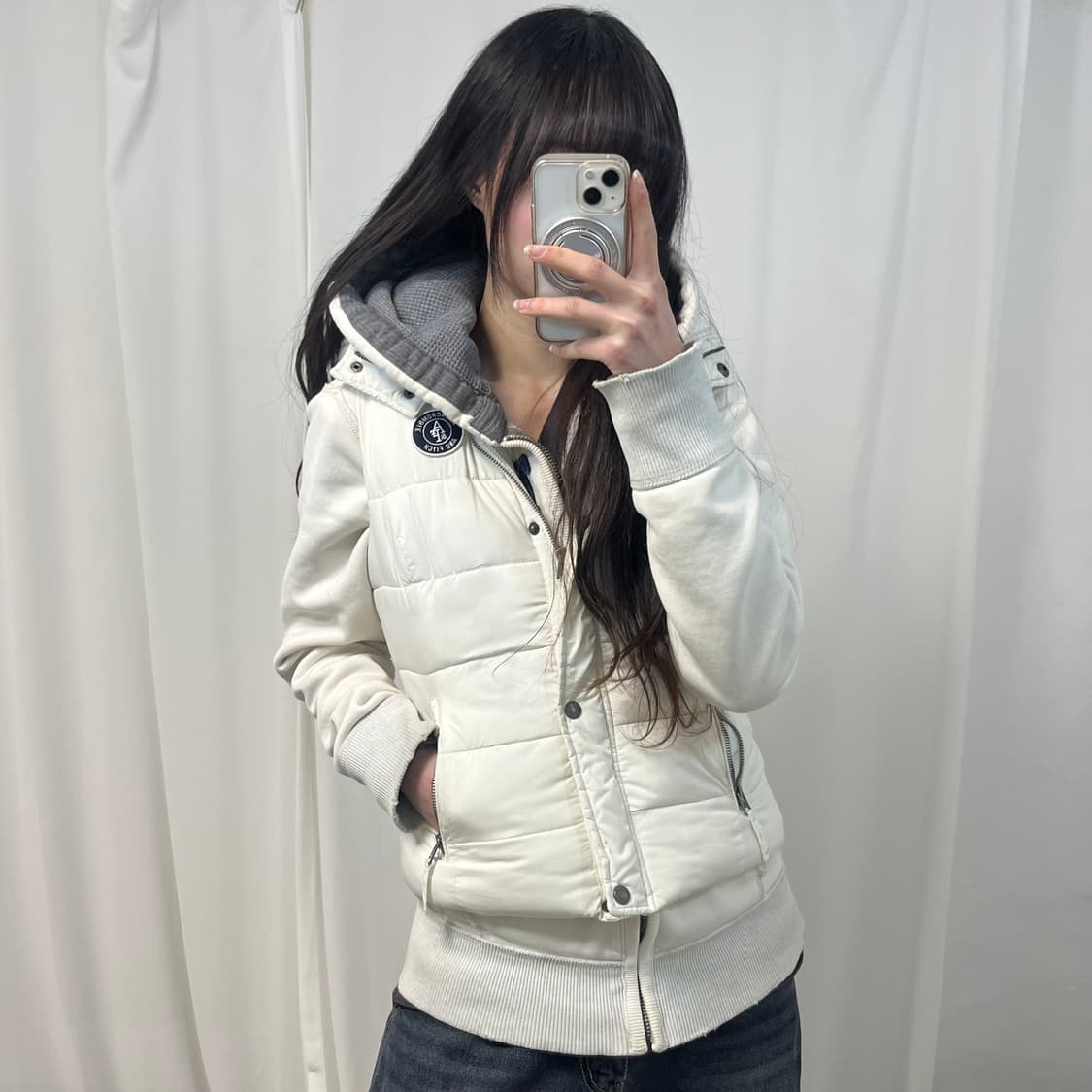 Abercrombie Ivory Padded Vest 상품이미지1