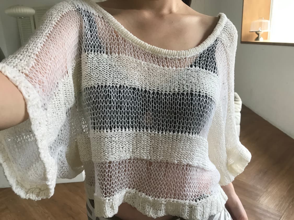 vintage ivory net knit 상품이미지4